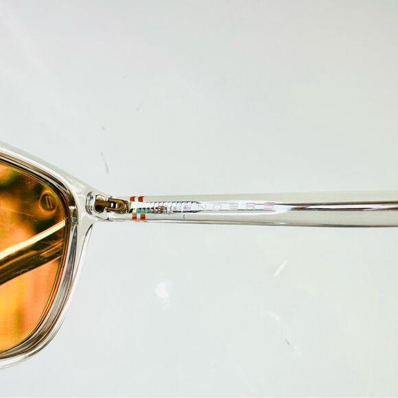 BLENDERS Clear Plastic Rose Gold Champagne Reflective Mirrored Lens Sunglasses - Picture 10 of 15